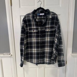 Old Navy, black and greenish blue flannel shirt… New condition worn once size XL